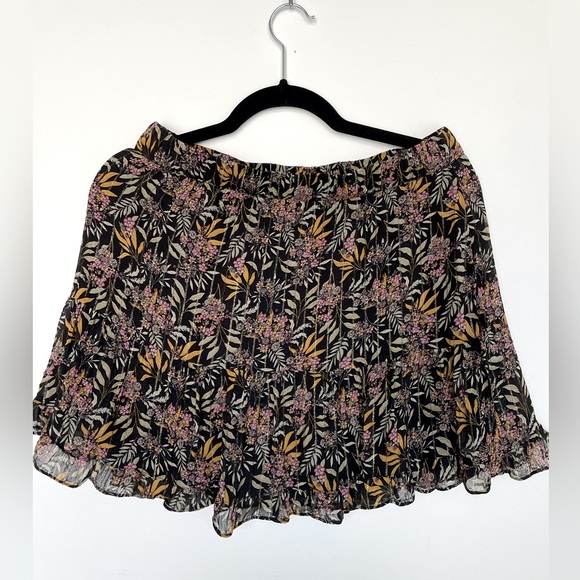 NWOT Zara metallic thread floral chiffon skirt size M - Picture 2 of 7